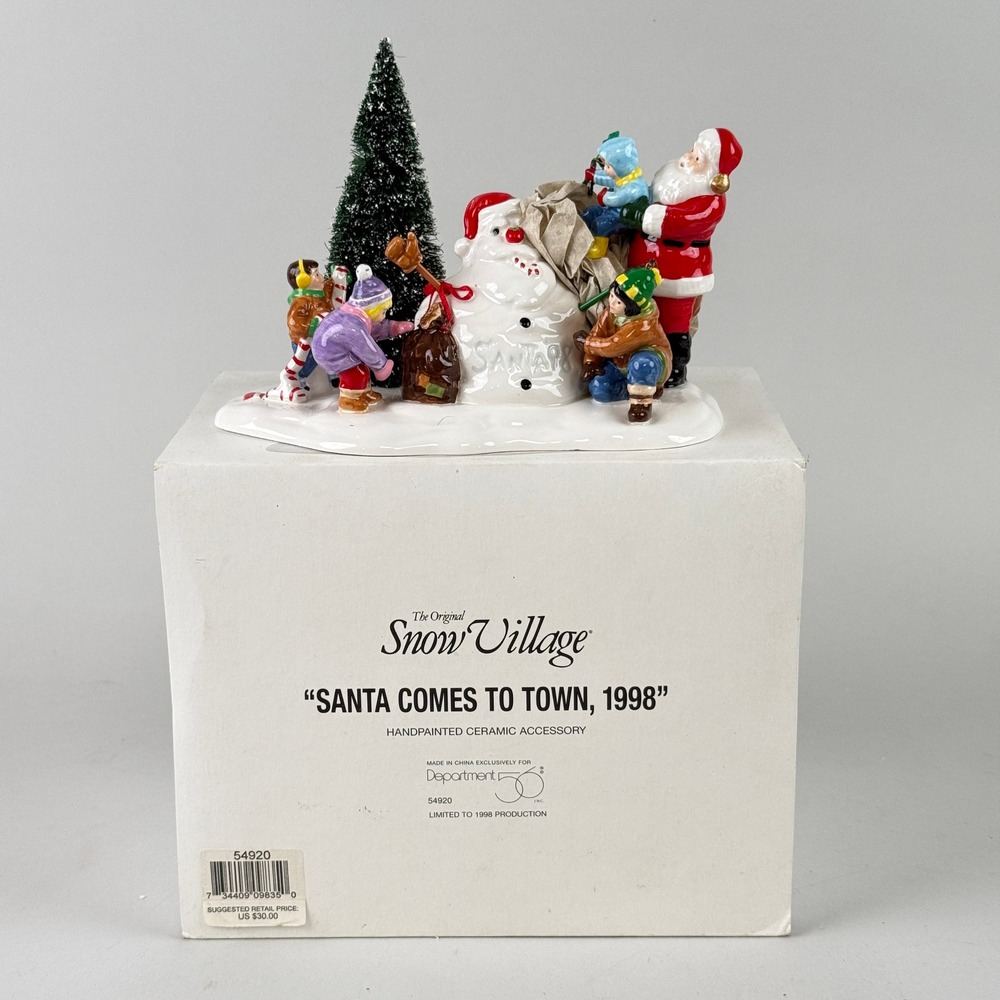 Department‎ 56 Snow Village Santa Comes To Town 1998 Accessory #54920 NOS